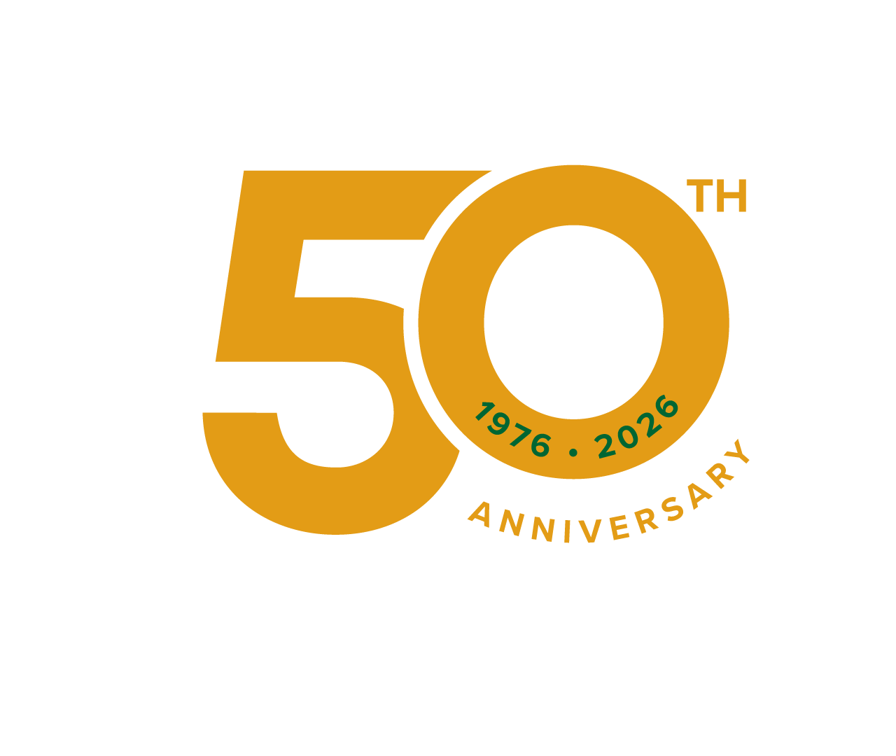 50th Logo – Black Background – Transparent