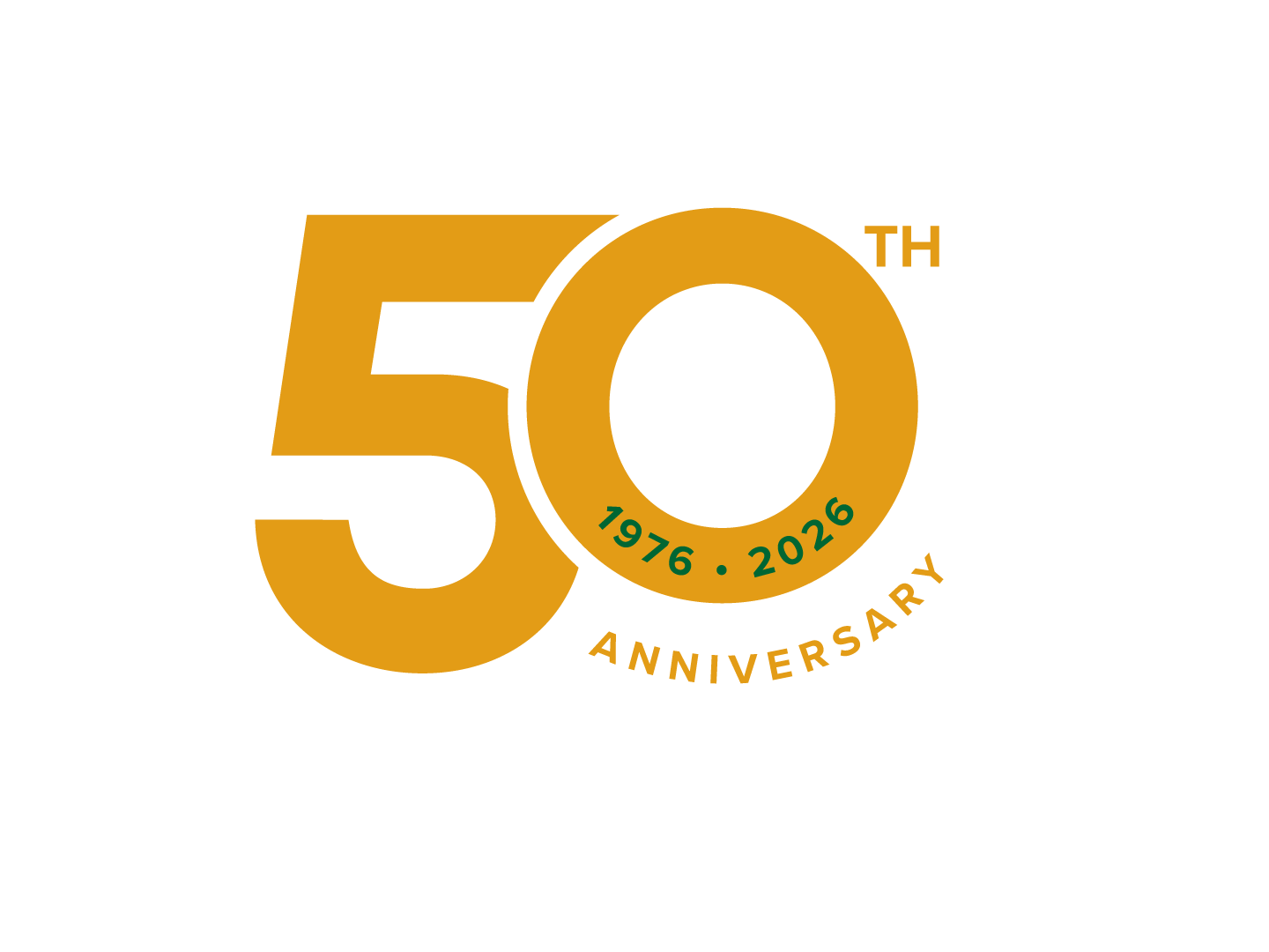 50th Logo – Black Background – Transparent